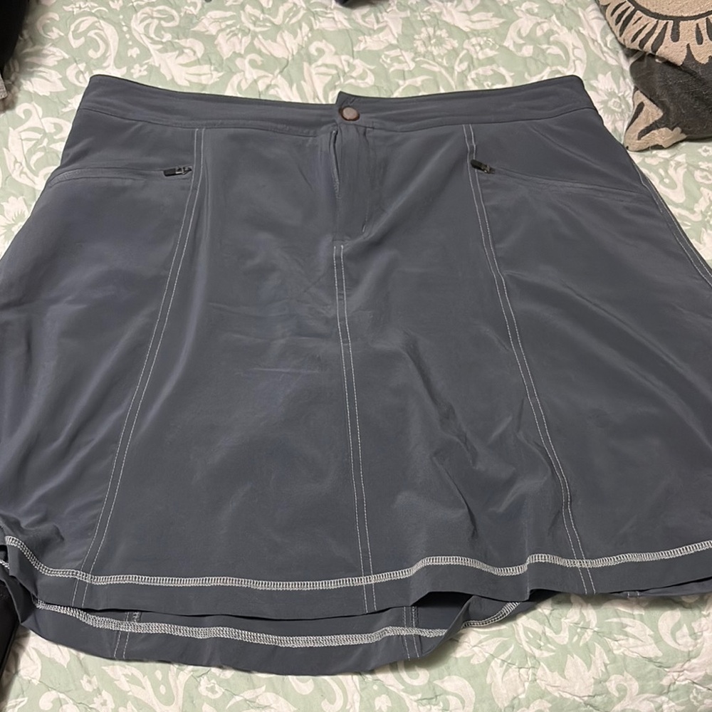 Gray Athletic Skort with Pockets